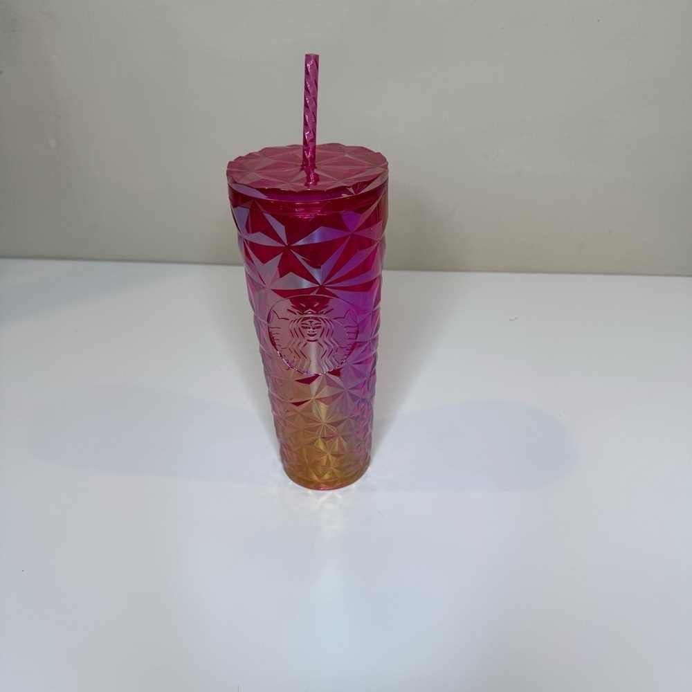 NEW Starbucks Summer 2024 Pink Iridescent Prism Cold Cup Tumbler